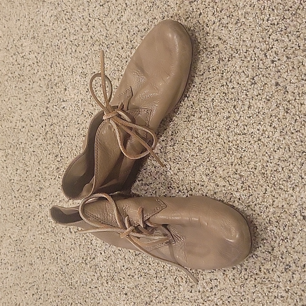 Frye Jillian Chukka Leather Booties Shoes Tan Brown Sz 7
